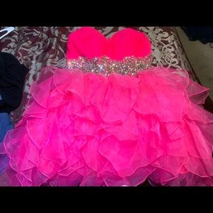 Short hot pink homecoming dress. Used